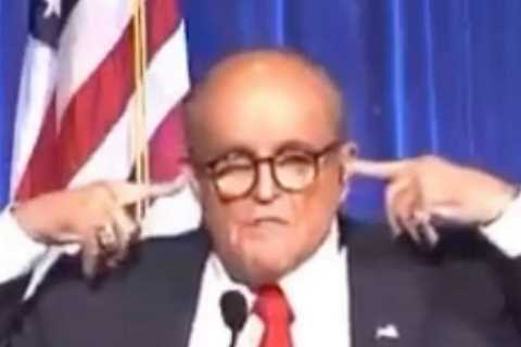 ‘Drunk’ Rudy Giuliani gives wild Queen Elizabeth impression at 9/11 dinner and jokes he ‘never..