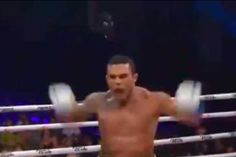 Evander Holyfield, 58, beaten in round one by ex-UFC champion Vitor Belfort in front of former US..