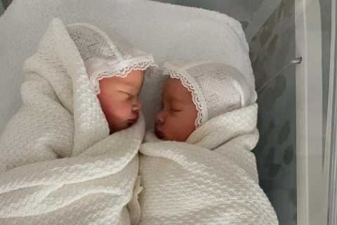 Towie star Georgina Cleverley gives birth to twins with footballer husband and shares their unusual ..
