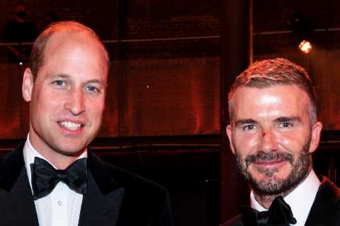 Prince William and Becks reunite at Sun’s glittering awards to honour heroic Brits