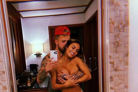 Jake Paul covers naked girlfriend Julia Rose’s boobs as pair put on VERY raunchy Instagram display