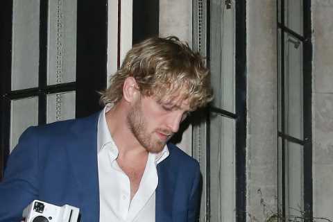 Logan Paul leaves Chiltern Firehouse restaurant with stunning singer as YouTube star and boxer..