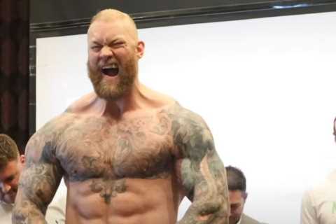 Game of Thrones colossus Hafthor Bjornsson weighs in three-and-a-half-stone heavier than rival..