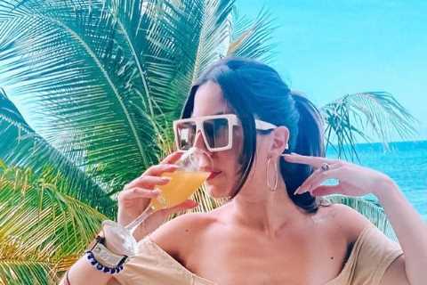 Teen Mom star Vee Rivera shows off her incredible figure and tattoo in bikini while on vacation..