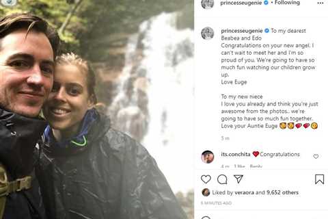 Princess Eugenie shares heartfelt message of congratulations to sister Beatrice after she gave..