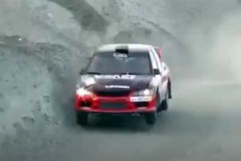 Watch horror moment rally star flips car SEVEN times after smashing into wall – but somehow driver..