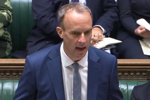 Demoted deputy PM Dominic Raab locks horns with fiery Angela Rayner as he stands in for Boris in..