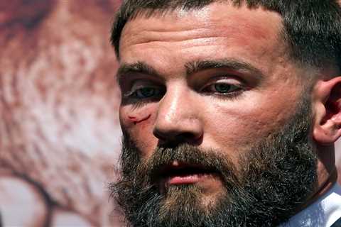 Canelo Alvarez leaves Caleb Plant with nasty cut and covered in BLOOD after furious brawl at..