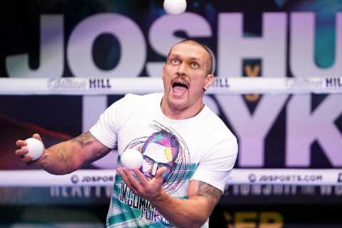 Oleksandr Usyk’s manager tags rival Anthony Joshua’s luxury Range Rover with Ukrainian’s name in..