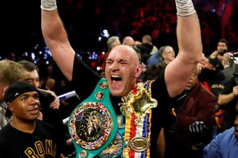 Tyson Fury cheering on rival Anthony Joshua in battle with Usyk to set up £200m British fight..