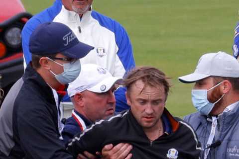 Ryder Cup scare as Harry Potter star and Draco Malfoy actor Tom Felton needs medical attention on..