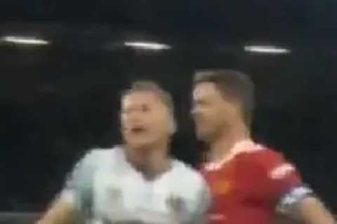Watch Man Utd ace Nemanja Matic knee Vladimir Coufal in the groin and get away with it due to lack..