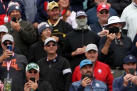 Watch Ryder Cup crowd go wild as Bryson DeChambeau ‘Happy Gilmore’s’ first tee and drives 350+..