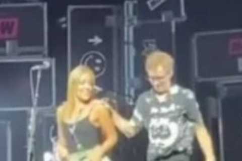Strictly’s Tom Fletcher and Amy Dowden give McFly fans first look at show routine as they perform..