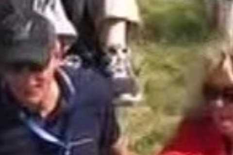Bryson DeChambeau HITS Ryder Cup fan on leg with wild first tee shot after missing morning session..