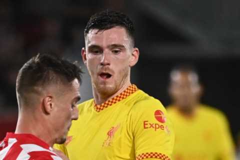 Brentford ace Canos pleads for return of shin pads after losing them in draw with Liverpool – and..
