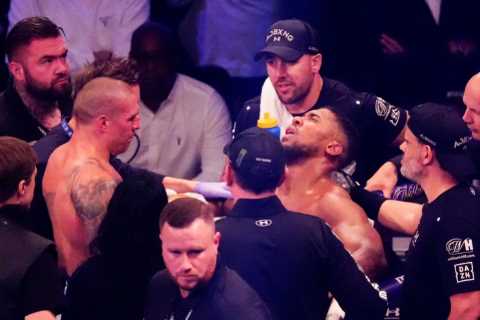 Anthony Joshua defended by Tyson Fury’s father who says ‘it’s his corner’s fault’ for defeat to..