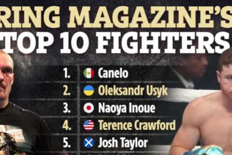 Top ten boxing P4P list updated as Ring Magazine move Oleksandr Usyk up to two behind Canelo after..