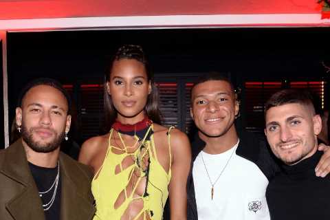 Lewis Hamilton, Kylian Mbappe and Neymar party at supermodel Cindy Bruna’s glitzy 27th birthday..