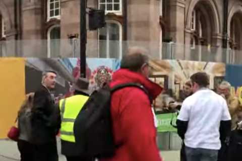 Jacob Rees-Mogg chased by shameless protesters shouting ‘scum’ and booing him outside Tory..