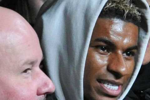 Marcus Rashford shows off amazing ‘Rashy’ necklace as Man Utd ace watches all-star boxing featuring ..