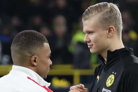 Watch Erling Haaland’s stunned reaction after finding out he is three ratings lower than Kylian..