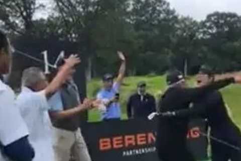 Watch Paige Spiranac get hole-in-one in front of Gary Player before stunned golf legend hugs her in ..