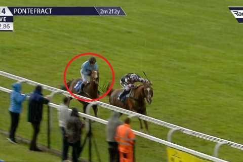 Watch race that sparked fury as ‘p***ed off’ trainer appeals result after winning jockey is banned