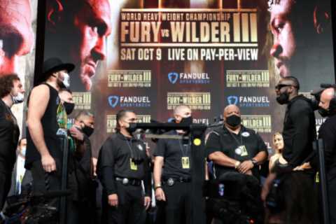Vince Vaughan and drug-cheat Lance Armstrong among celebs attending Wilder vs Fury as ring-side..