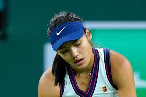 Emma Raducanu loses to world No.100 at Indian Wells in first match since US Open