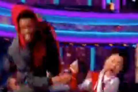 Strictly fans shocked as Rhys ‘nearly knocked Nancy out’ with huge jump in hilarious clip