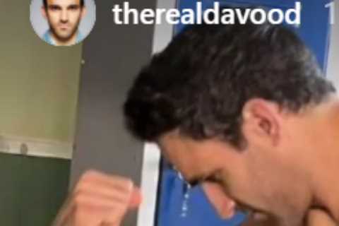 Ex EastEnders &amp; Holby City star Davood Ghadami shows off rippling muscles as he poses topless..