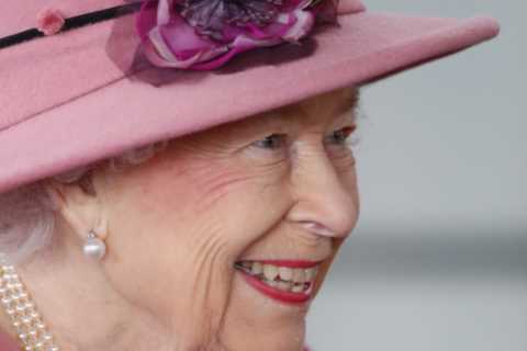 Queen, 95, wears pink and uses walking stick as she arrives for opening of Welsh parliament with..