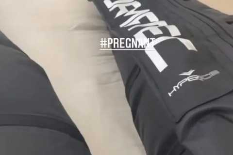 Pregnant Kylie Jenner wears $1.2K leg compression wraps to cope with cramps &amp; eats blueberry..
