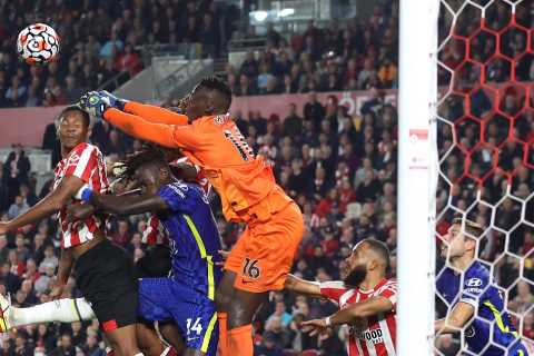 Chelsea hero Mendy makes point-blank save with his FACE vs Brentford as boss Tuchel lauds keeper..