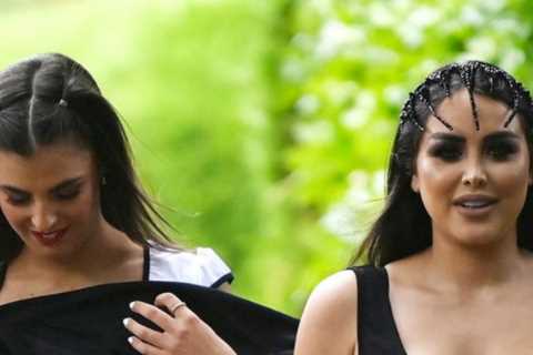 Marnie Simpson shows off spooky new look as she’s seen in black dress with eerie gold contact lenses