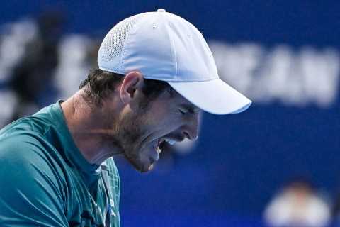 Andy Murray saves two match points en route to stunning 7-6 6-7 7-6 win over Frances Tiafoe at..
