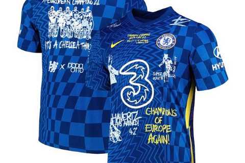 Chelsea fans slam ’embarrassing’ limited edition kit celebrating Champions League triumph after..