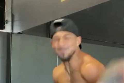 Watch Teofimo Lopez take MONSTER punch to stomach from Game of Thrones star Hafthor Bjornsson