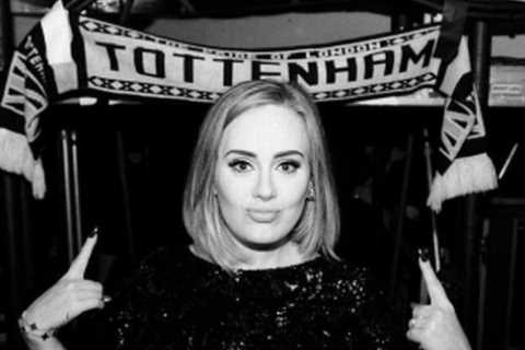 Watch Adele belt out cringey rendition of ‘Glory Glory Tottenham Hotspur’ chant ahead of West Ham..