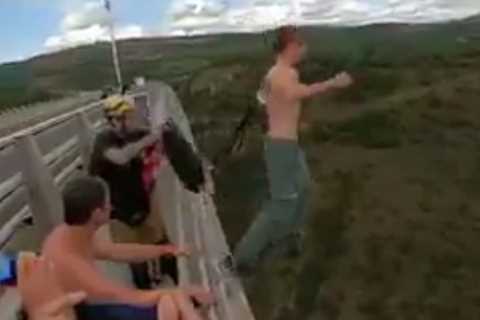 Bear Gryll’s rarely seen son Jesse, 18, shocks his dad as he does parachute jump with hooks pierced ..