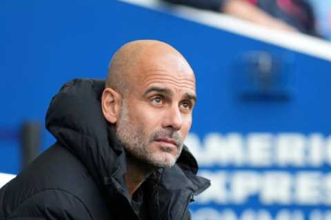 Manchester City boss Guardiola makes bet with Sky reporter that they’ll quiz him on not buying a..