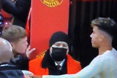 Man Utd fan asks and gets Roberto Firmino’s shirt and hopes nobody sees on Sky Sports after..