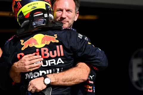 Christian Horner ‘aged about 25 years’ during Hamilton’s late charge at US Grand Prix as Red Bull..
