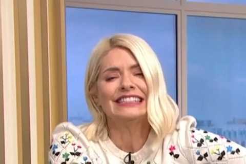 Holly Willoughby squeals in terror as she puts her hand into spooky tombola during This Morning’s..