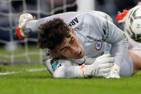 Kepa Arrizabalaga hailed as MIND-READER as Chelsea keeper wins THIRD penalty shootout this season…..