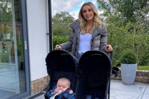 Dani Dyer sparks pregnancy rumours after posing with double buggy in new Instagram picture