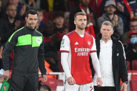 Watch Arsenal star Calum Chambers score just 23 seconds after coming on as new footage emerges from ..
