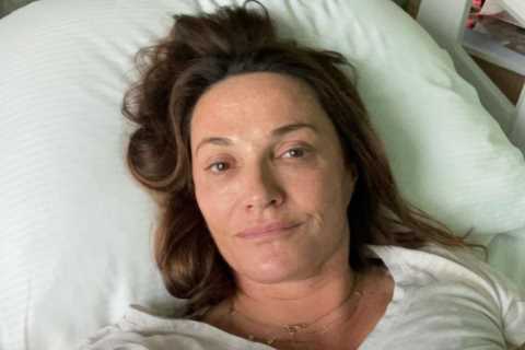 Sarah Parish rushed to hospital after fracturing her spine in horror accident