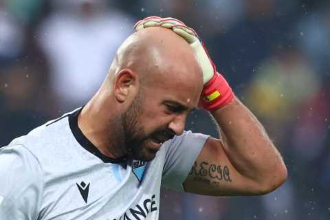 Angry Atalanta fan hits Pepe Reina in HEAD with missile during heated Lazio draw just days before..